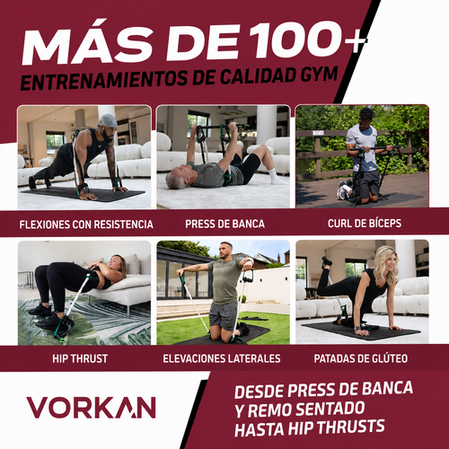 Kit Multigimnasio de Bandas y Barra 2.0